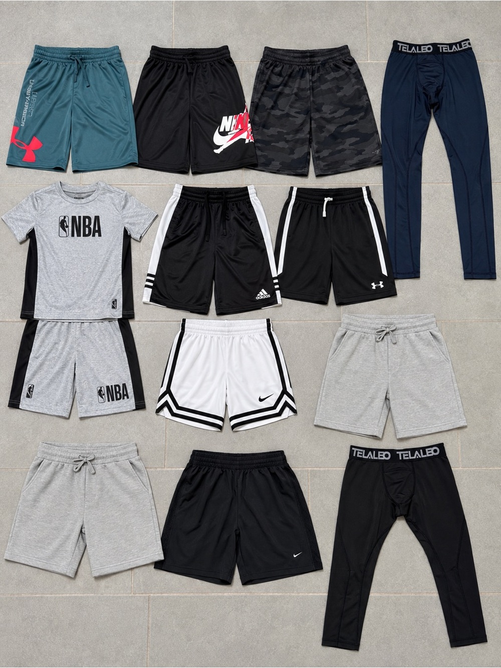 14 Piece Lot!! Nike, Under Armour, and others Athletic Shorts, leggings, 1 tee